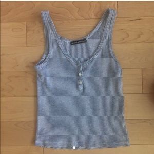 - Brandy Melville Striped Tank Top with Buttons